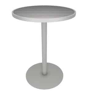 Round Outdoor Bar Table - Icelandic Smoke White