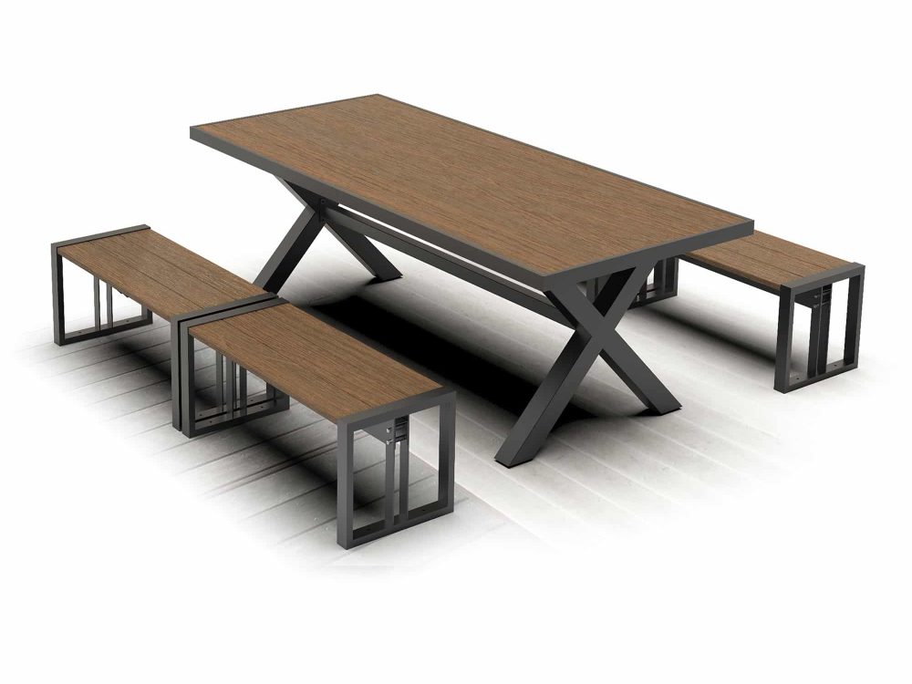 GPD-Small-Garden-Bench-Teak-8-seats-outdoor-BBQ-Table-with-small-bench