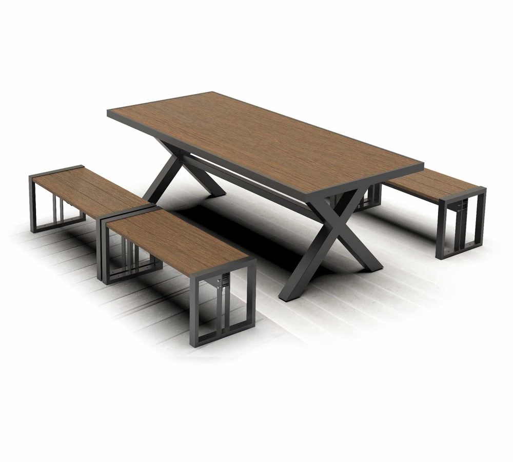 GPD-Small-Garden-Bench-Teak-8-seats-outdoor-BBQ-Table-with-small-bench